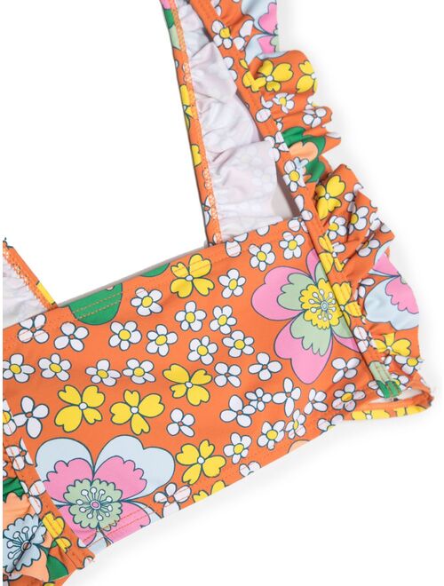 Stella McCartney Kids floral-print ruffled bikini