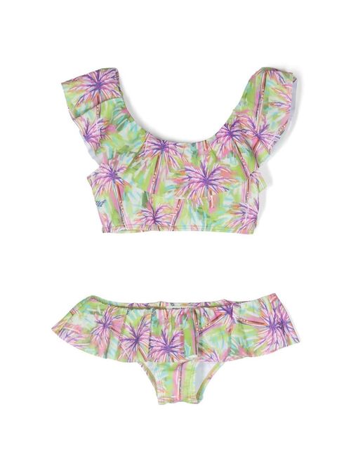 Palm Angels Kids palm tree-print bikini
