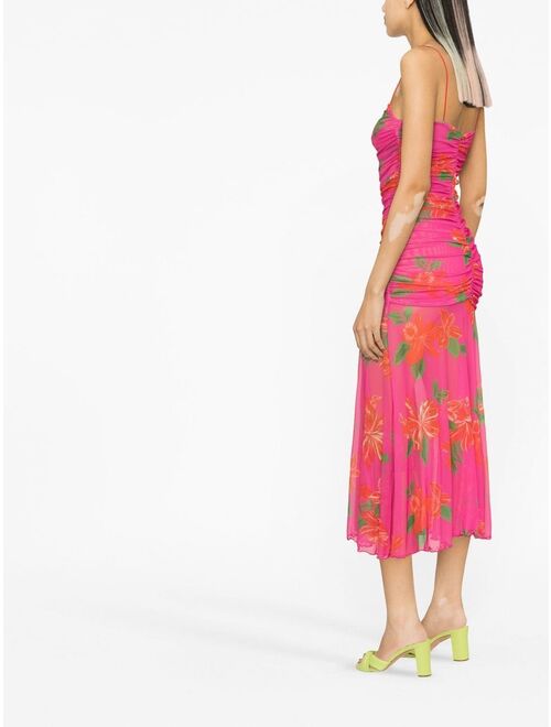 PINKO floral-print sleeveless dress