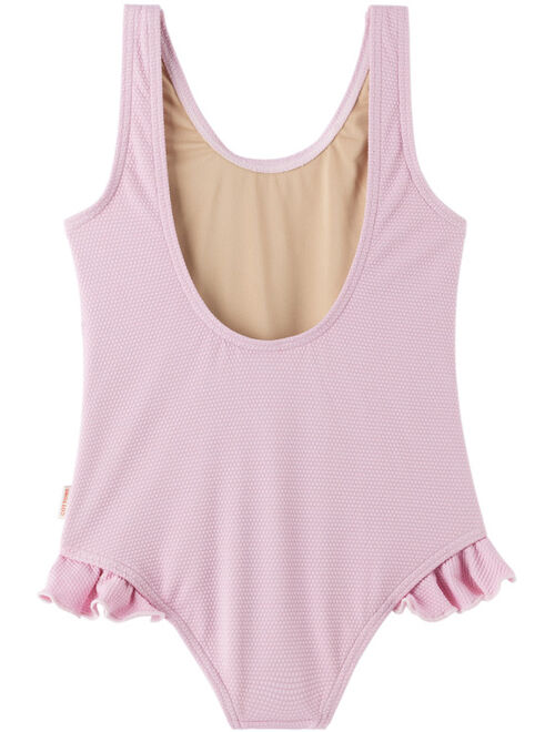 TINYCOTTONS Kids Pink Leisure One-Piece Swimsuit