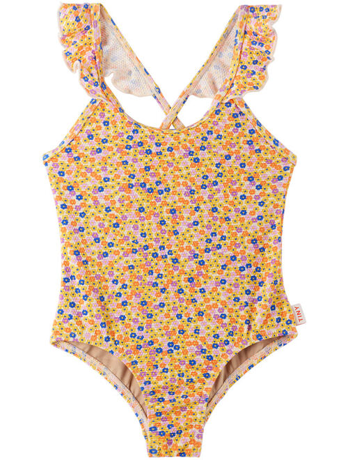 TINYCOTTONS Kids Multicolor Flowers One-Piece Swimsuit