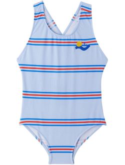 Bonmot Organic Kids Blue Striped Swimsuit