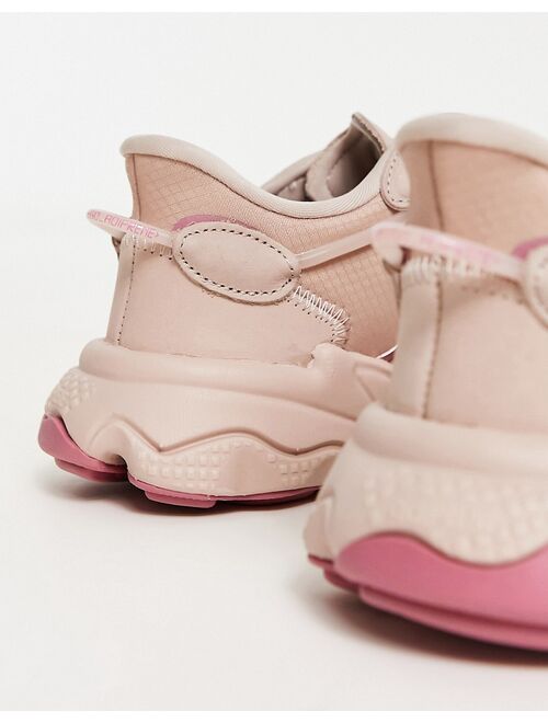 adidas Originals Ozweego sneakers in beige and pink
