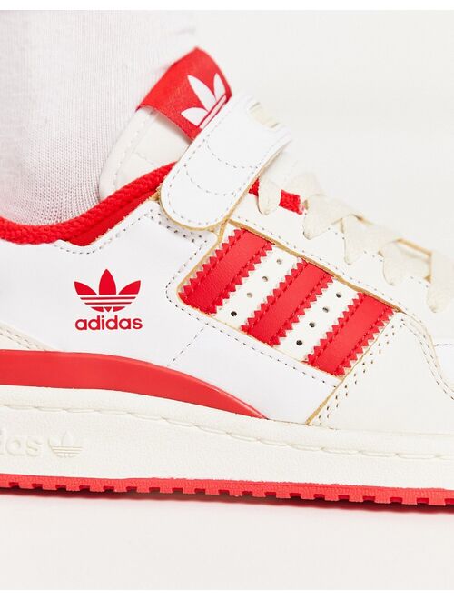 adidas Originals Forum 84 low sneakers in white and red