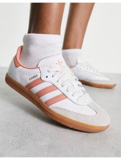 Samba sneakers in white and pink
