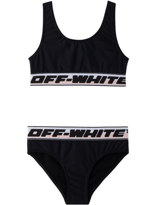 Off-White Kids Black Band Bikini