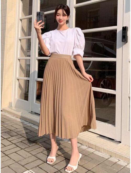 DAZY High Waist Pleated Skirt