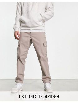 tapered cargo pants in brown