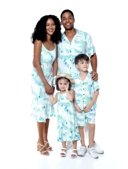 Hawaii Hangover Matchable Family Hawaiian Luau Men Women Girl Boy Clothes in Orchid Breeze White