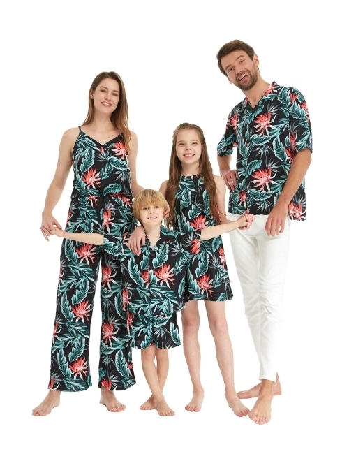 Hawaii Hangover Matchable Family Hawaiian Luau Men Women Girl Boy Clothes in Blooming Lily