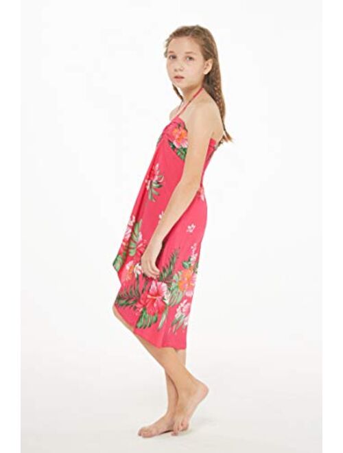 Hawaii Hangover Girl Hawaiian Halter Dress in Pretty Tropical Hot Pink