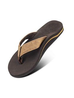 WalkHero Comfort And Support Men Sandals Flip Flop with Orthotic Arch Support Athletic Slide Sandals for Men with Soft Cushion Footbed