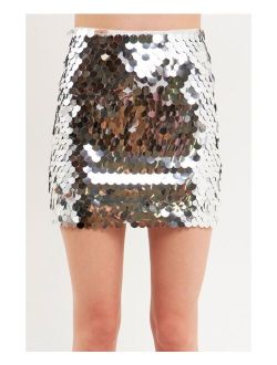 Women's Fisheye Sequins Mini Skirt