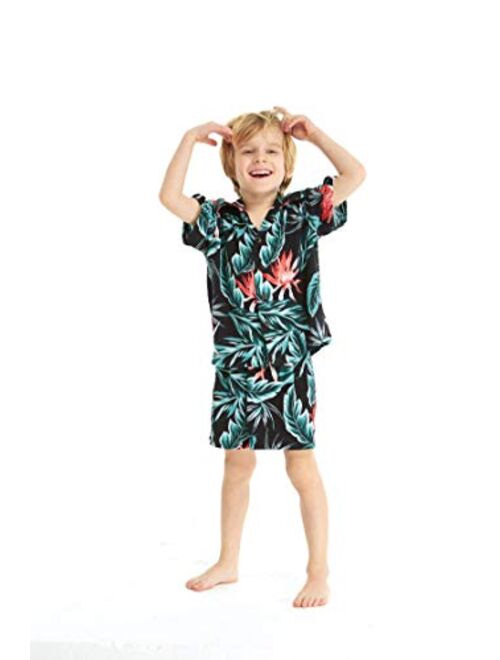 Hawaii Hangover Boy Aloha Luau Shirt Cabana Set in Pineapple Garden Navy