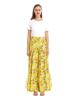 Hawaii Hangover Lady High Slit Wide Leg Pants in Pineapple Garden