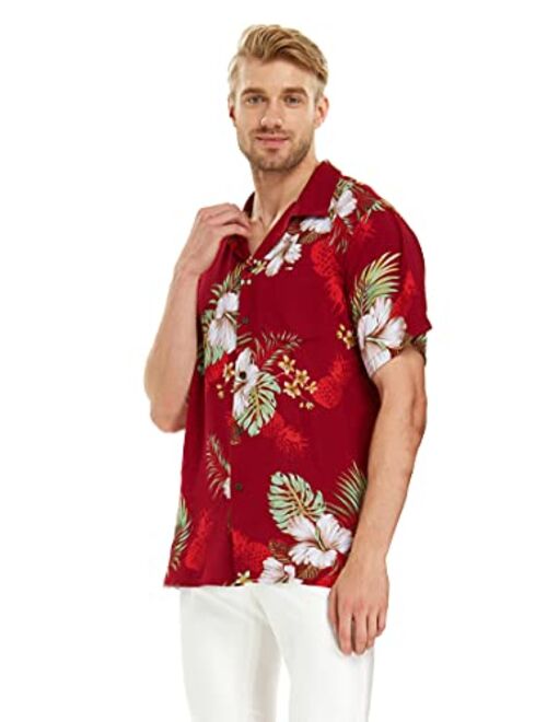 Hawaii Hangover Matchable Hawaiian Luau Father Son Men Aloha Shirt or Boy Aloha Shirt in Pineapple Garden