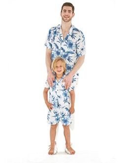 Hawaii Hangover Matching Father Son Hawaiian Luau Outfit Men Shirt Boy Shirt Shorts Various Patterns