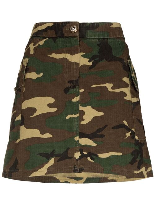 Dolce & Gabbana camouflage-print mini skirt