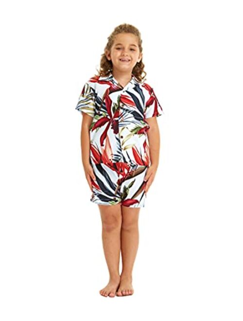 Hawaii Hangover Boy Aloha Luau Shirt Cabana Set in Wispy Cereus Black