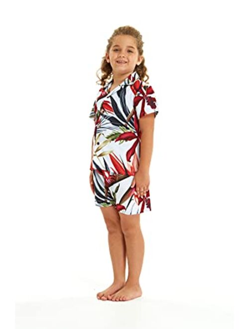 Hawaii Hangover Boy Aloha Luau Shirt Cabana Set in Wispy Cereus Black