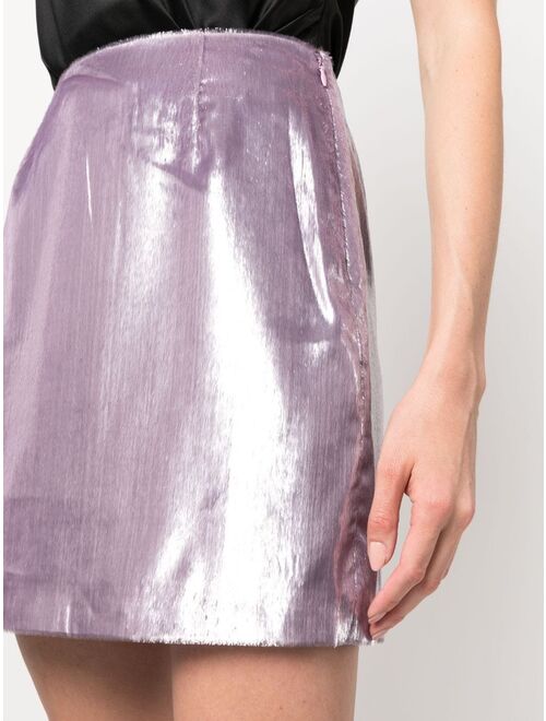 Manuel Ritz high-waisted metallic miniskirt