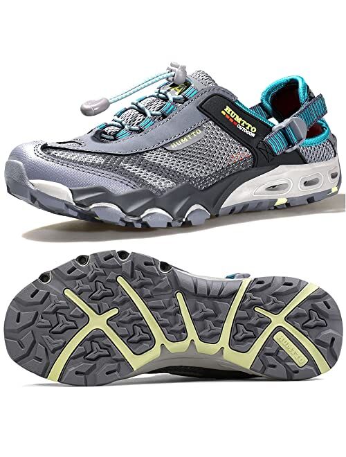 HUMTTO Womens Mens Water Shoes - Amphibious Hiking Sandal Closed Toe Outdoor Sandals Quick Drying Lightweight Breathable Non-Slip Aqua shoes Summer Water Sandals