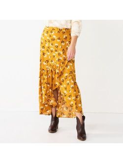 Petite Sonoma Goods For Life Wrap Ruffle Maxi Skirt