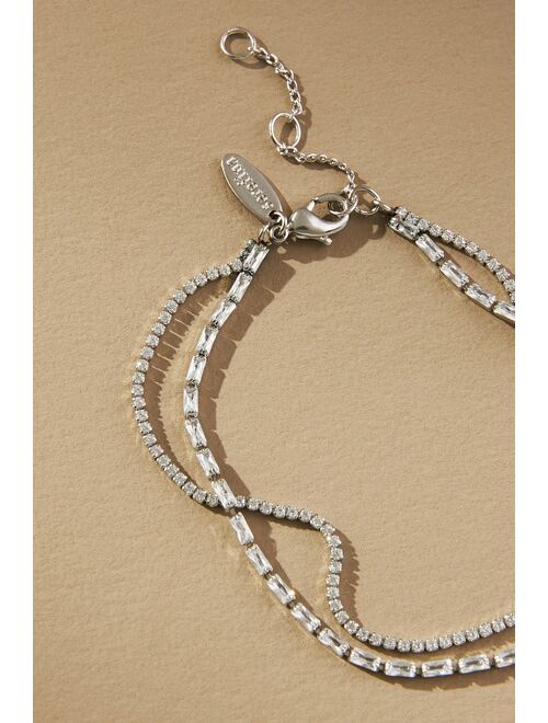 By Anthropologie Double-Layer Crystal Bracelet