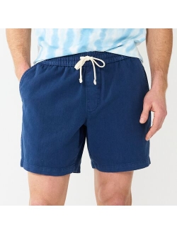 7" Everyday Textured Twill Pull-On Shorts