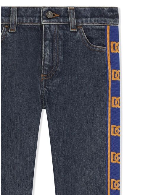Dolce & Gabbana Kids logo-tape jeans