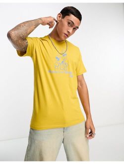 'Nature is Magic' chest print t-shirt in yellow