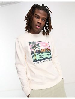 Graphic Injection chest print sweatshirt in white