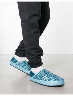 Thermoball Traction mules in blue print