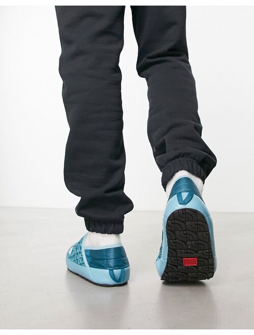 The North Face Thermoball Traction mules in blue print