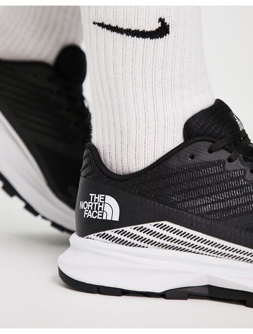 The North Face Running VECTIV Levitum trail runners in black and white