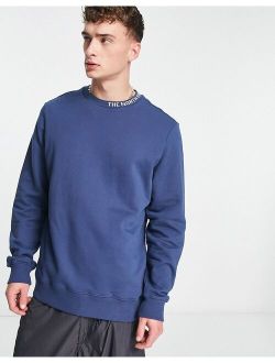 Zumu fleece sweatshirt in shady blue