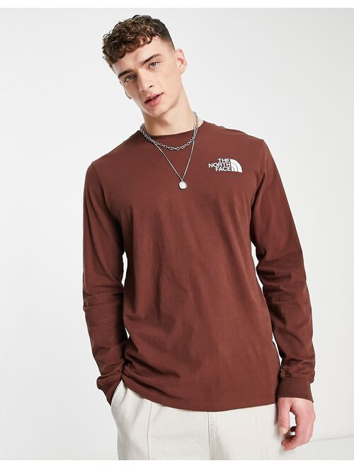 The North Face Box NSE back print T-shirt in brown