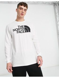 Half Dome chest print long sleeve t-shirt in white