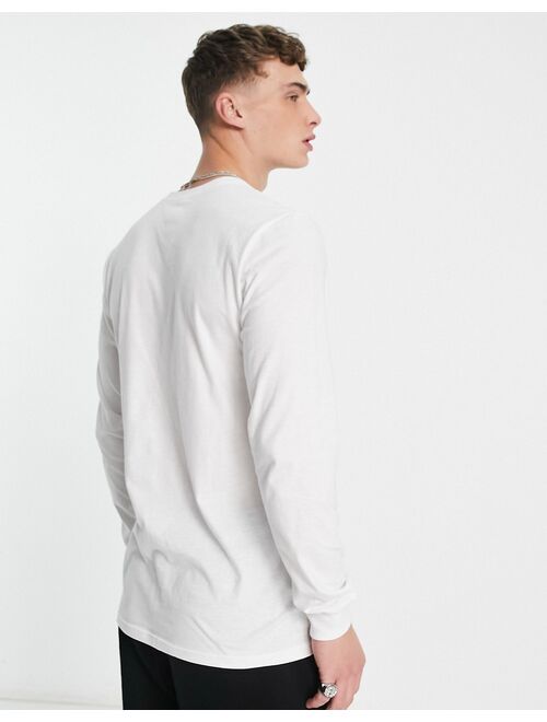 The North Face Half Dome chest print long sleeve t-shirt in white