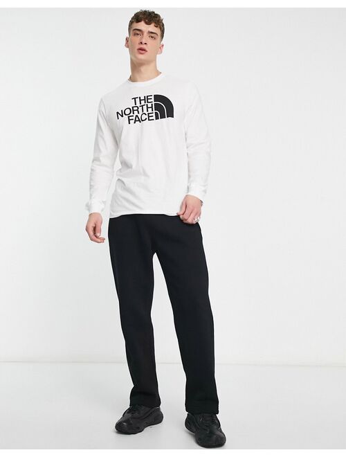 The North Face Half Dome chest print long sleeve t-shirt in white