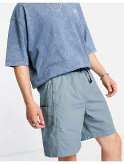 Ripstop cargo shorts in blue