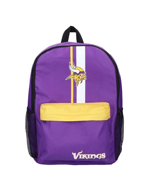 FOCO Minnesota Vikings 2021 Team Stripe Backpack
