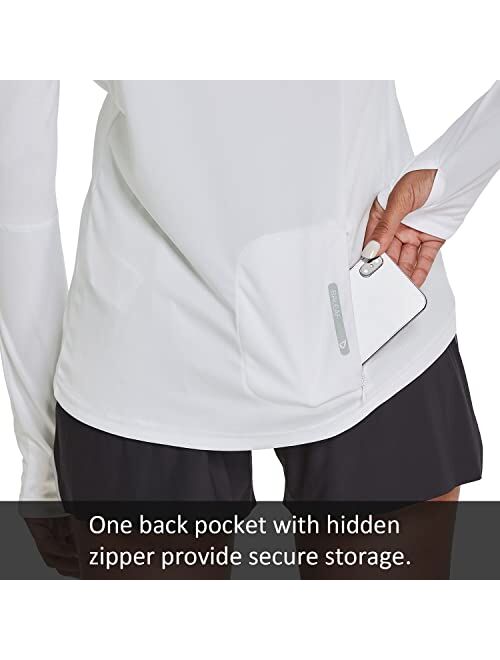BALEAF Women's Hiking Long Sleeve Shirts with Face Cover Neck Gaiter UPF 50+ Lightweight Quick Dry SPF Fishing Running Hoddie
