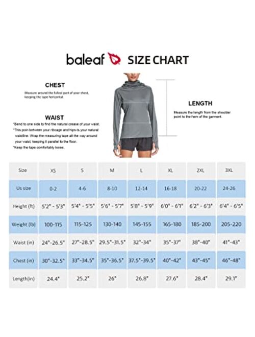 BALEAF Women's Hiking Long Sleeve Shirts with Face Cover Neck Gaiter UPF 50+ Lightweight Quick Dry SPF Fishing Running Hoddie