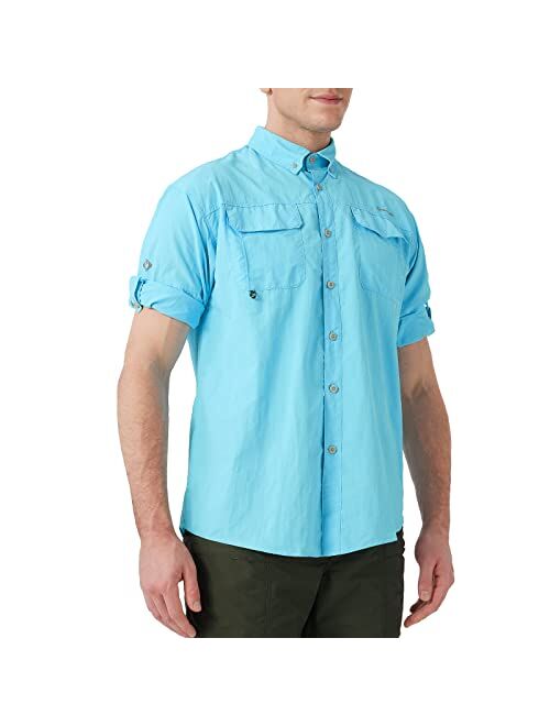 NAVISKIN Men's Sun Protection Fishing Shirts UPF 50+ Long Sleeve Sun Shirts for Men PFG Hiking Travel Camping