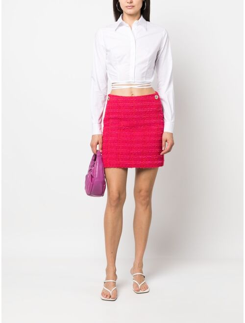 PINKO boucle-design straight skirt