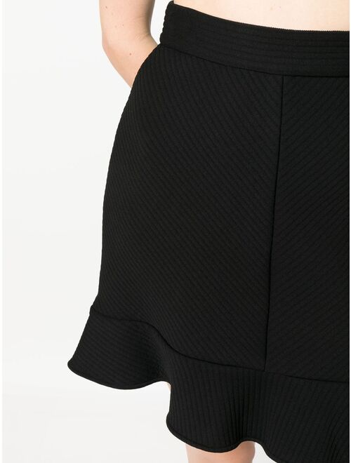 MSGM peplum-hem high-waist skirt