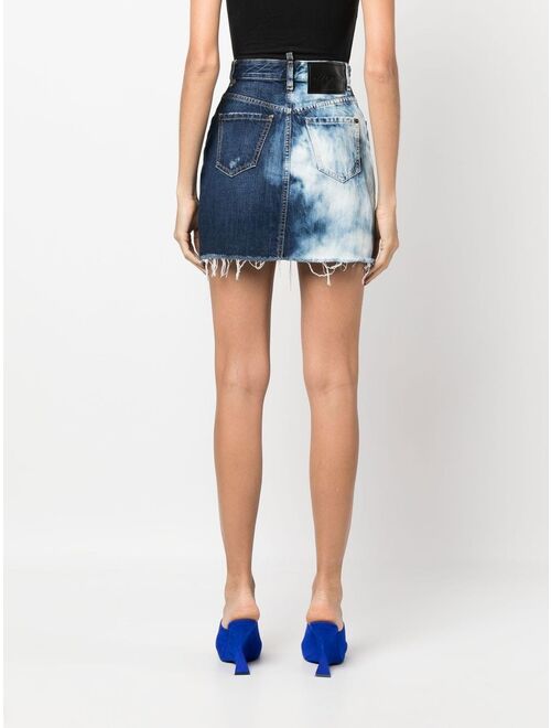 Dsquared2 faded-effect denim skirt