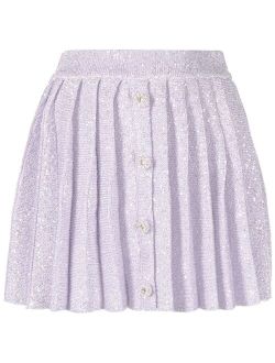 sequin-embellished pleated miniskirt
