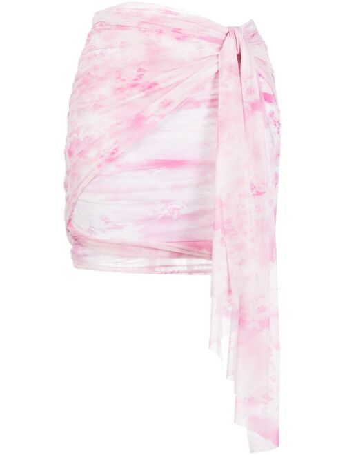 MSGM wrap-design short skirt